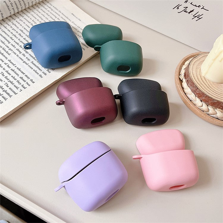 For JBL TUNE FLEX Matte PC Hard Shell Protective Case Bluetooth Earphone Anti-drop Cover - Wine Red