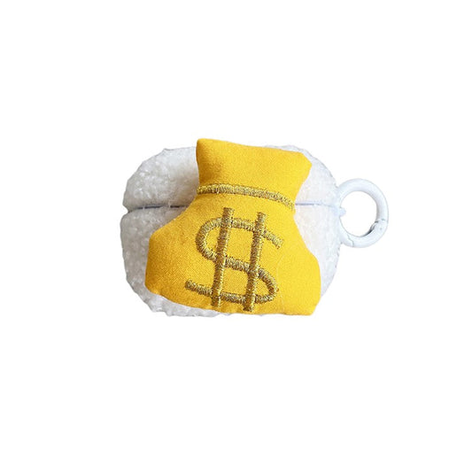 For Apple AirPods Pro Cute Money Bag Fluff + TPU Shell, Bluetooth Earphones Protective Cover with Hook