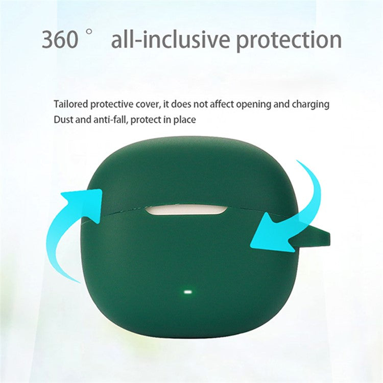 For EDIFIER A1 Soft Silicone Protective Sleeve Bluetooth Earphone Drop-proof Cover with Anti-lost Buckle - Dark Blue