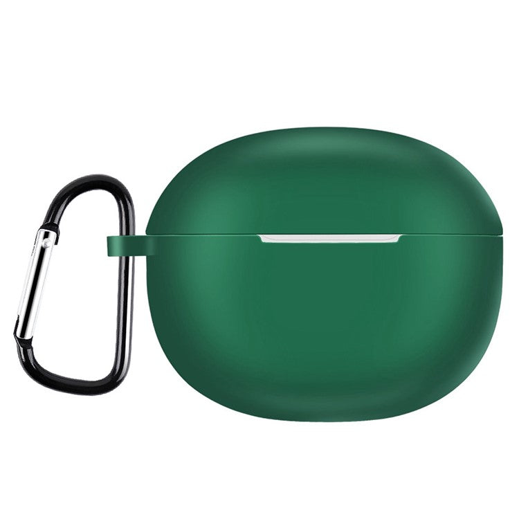 For Realme Buds T100 Silicone Protective Sleeve Bluetooth Earphone Shockproof Cover with Hanging Buckle - Green