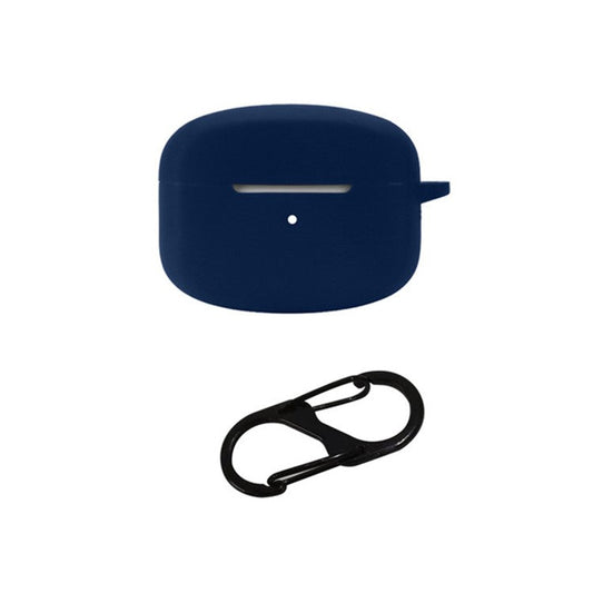 For Edifier Lolli Pro 2 Bluetooth Wireless Earphone Silicone Case Shockproof Earbud Protective Cover with Anti-loss Buckle - Dark Blue