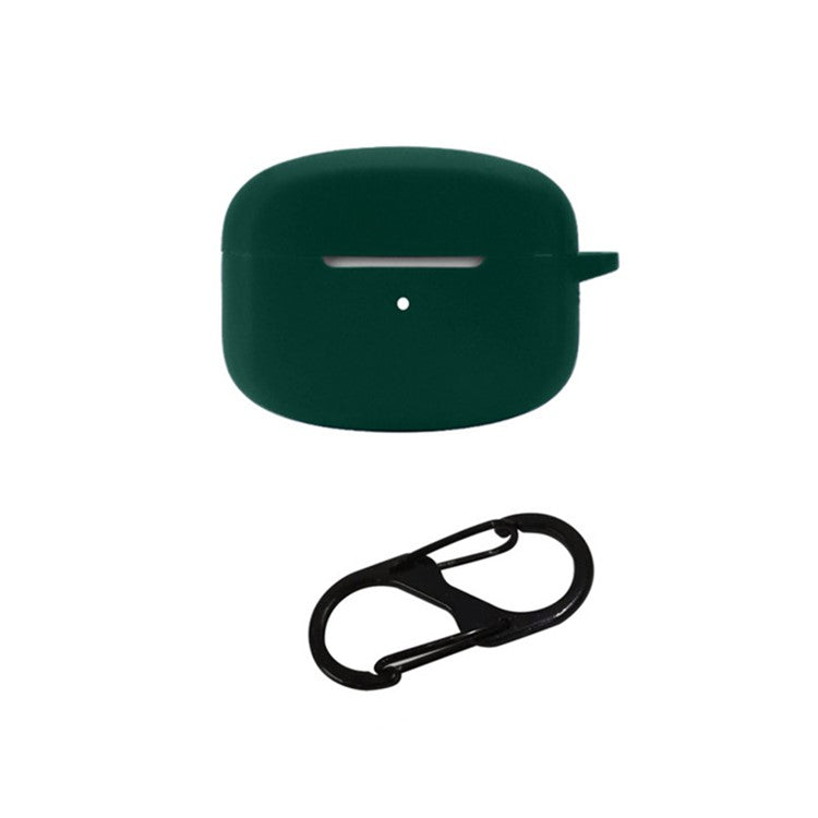 For Edifier Lolli Pro 2 Bluetooth Wireless Earphone Silicone Case Shockproof Earbud Protective Cover with Anti-loss Buckle - Dark Green