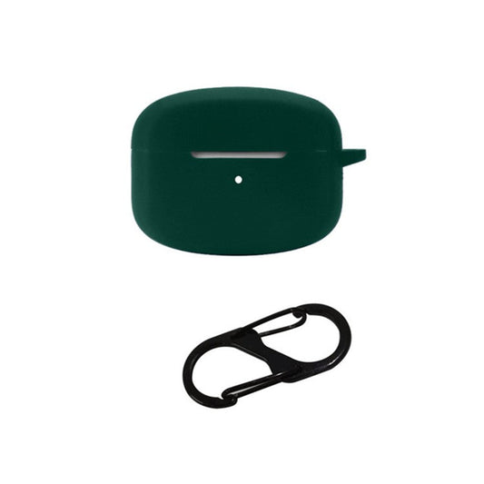 For Edifier Lolli Pro 2 Bluetooth Wireless Earphone Silicone Case Shockproof Earbud Protective Cover with Anti-loss Buckle - Dark Green