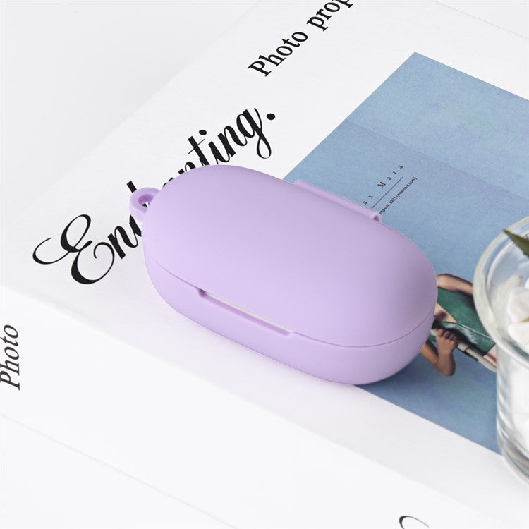 For Huawei FreeBuds SE Earphone Silicone Case Bluetooth Earbud Charging Case Anti-drop Cover with Hanging Buckle - Pink