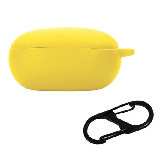 For Soundcore Liberty 4 Silicone Protective Sleeve Bluetooth Earphone Drop-proof Cover with Anti-lost Buckle - Yellow