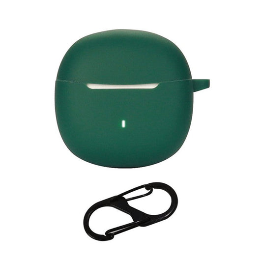 For iKF Find Air 5 Bluetooth Earphone Drop-proof Cover Soft Silicone Protective Sleeve with Anti-lost Buckle - Blackish Green