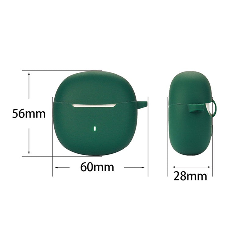 For iKF Find Air 5 Bluetooth Earphone Drop-proof Cover Soft Silicone Protective Sleeve with Anti-lost Buckle - Black