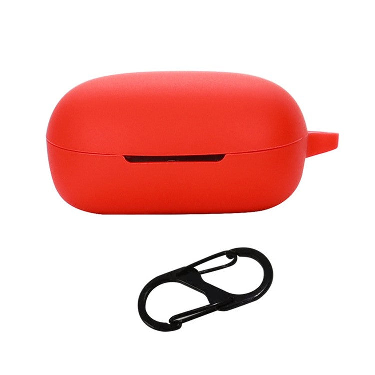 For Oraimo Roll TWS Bluetooth Earphone Silicone Case Shockproof Earbud Protective Cover with Anti-loss Buckle - Red
