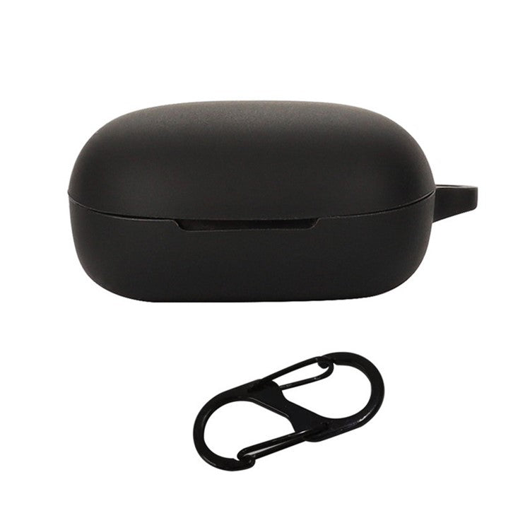 For Oraimo Roll TWS Bluetooth Earphone Silicone Case Shockproof Earbud Protective Cover with Anti-loss Buckle - Black