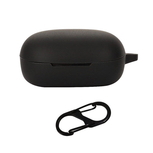 For Oraimo Roll TWS Bluetooth Earphone Silicone Case Shockproof Earbud Protective Cover with Anti-loss Buckle - Black