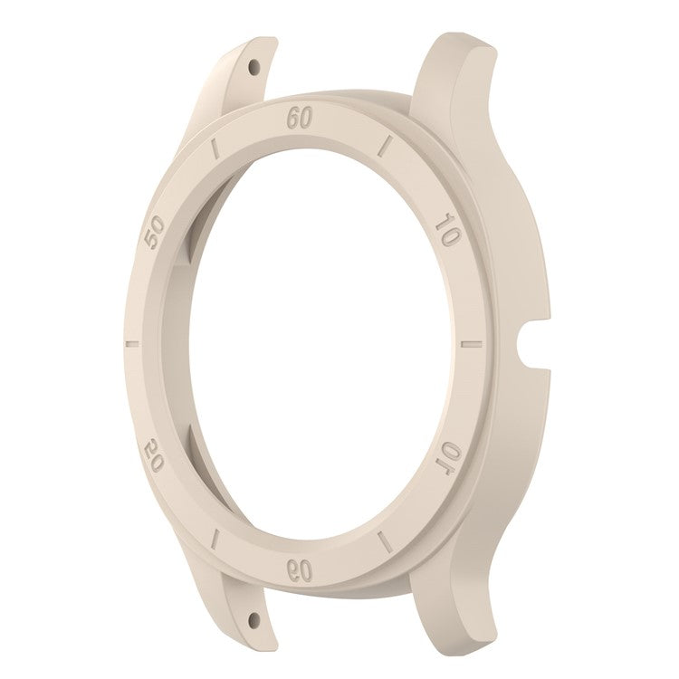 For Huawei Watch GT Cyber Anti-drop Hard PC+ABS Watch Case Hollow Watch Protective Cover for 22mm Lug Strap - Ivory White