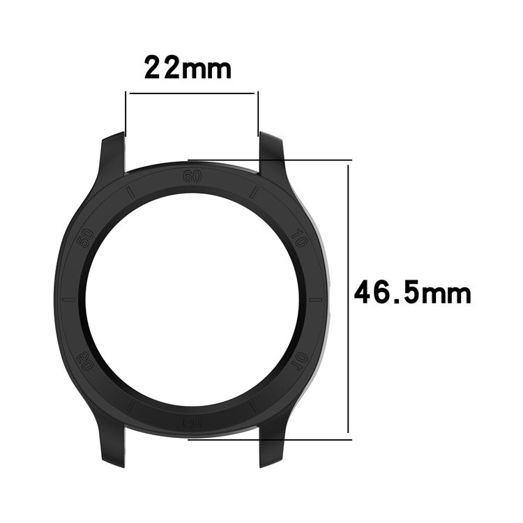 For Huawei Watch GT Cyber Anti-drop Hard PC+ABS Watch Case Hollow Watch Protective Cover for 22mm Lug Strap - Ivory White