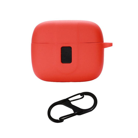 Wireless Bluetooth Earphones Case for TAGRY X08, Soft Silicone Cover with Anti-lost Buckle - Red