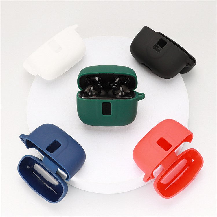 Wireless Bluetooth Earphones Case for TAGRY X08, Soft Silicone Cover with Anti-lost Buckle - Red