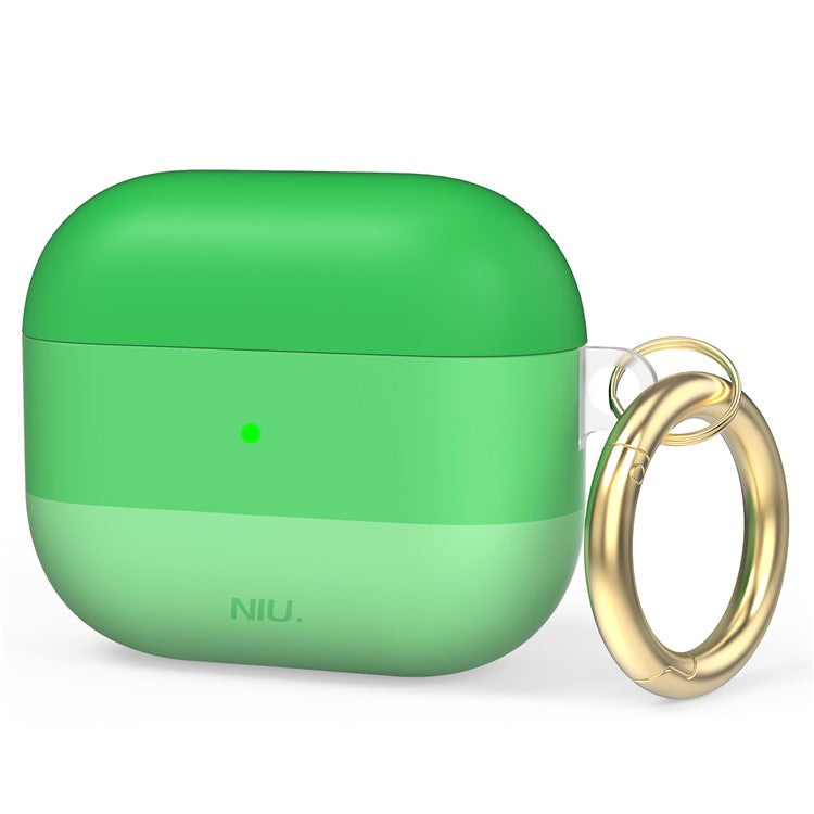 AHASTYLE PT-LC142-3-GT For Apple AirPods 3 IMD Gradient Color Drop-proof Cover Splittable Bluetooth Earphone TPU Protective Case - Gradient Green