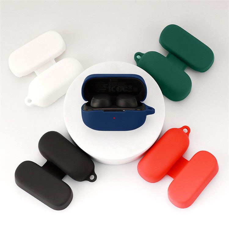 For Oraimo Rock Shockproof Wireless Bluetooth Earphone Sleeve Washable Silicone Cover with Anti-loss Buckle - Blackish Green