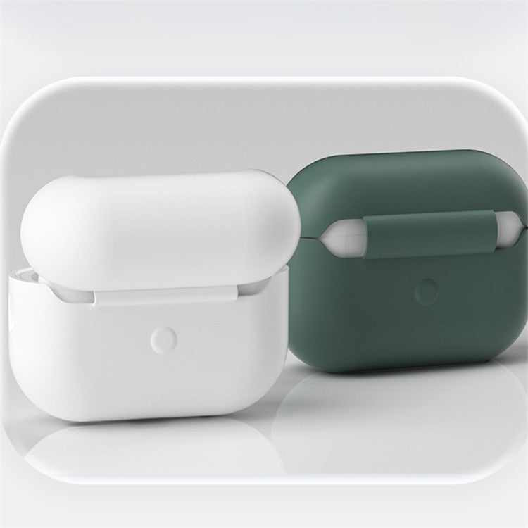 Shockproof Case for AirPods Pro 2 / Pro Silicone Case Bluetooth Headset Cover with Strap - Midnight Green