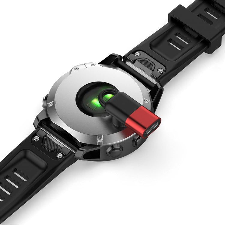For Garmin Forerunner 265 / 265S / 965 Smart Watch Charging Adapter 8 Pin to Garmin Female Portable Connector - Red