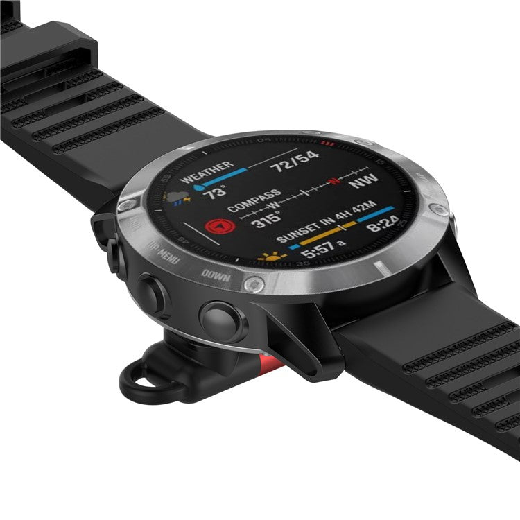 For Garmin Forerunner 265 / 265S / 965 Smart Watch Charging Adapter 8 Pin to Garmin Female Portable Connector - Red