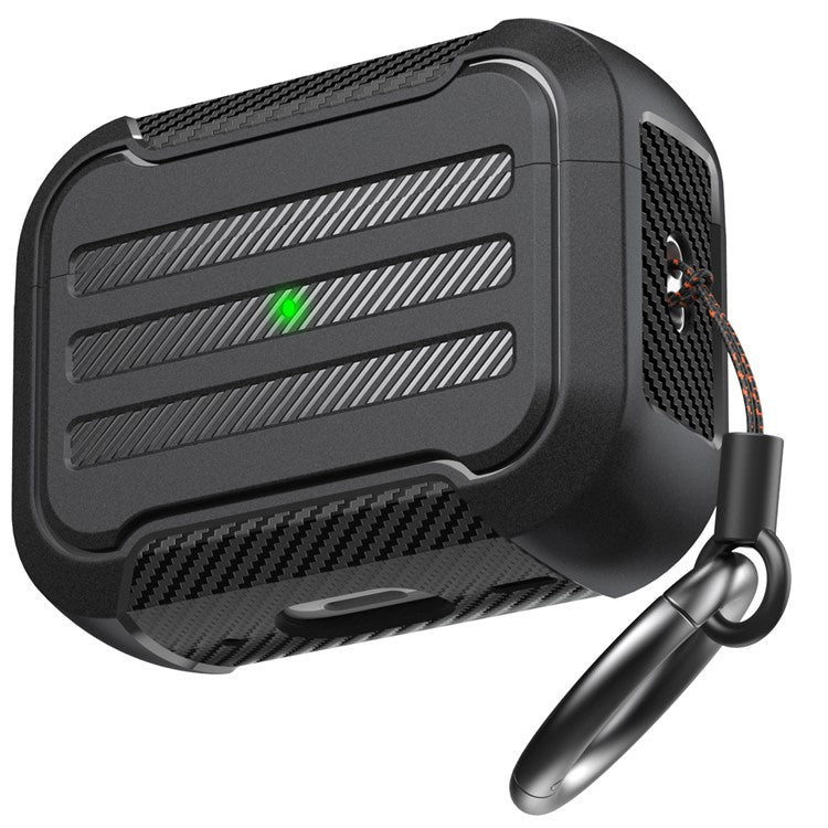 AHASTYLE PT115-PRO For AirPods Pro 2 Silicone Drop-proof Cover Split Type Bluetooth Earphone Protective Case - Black