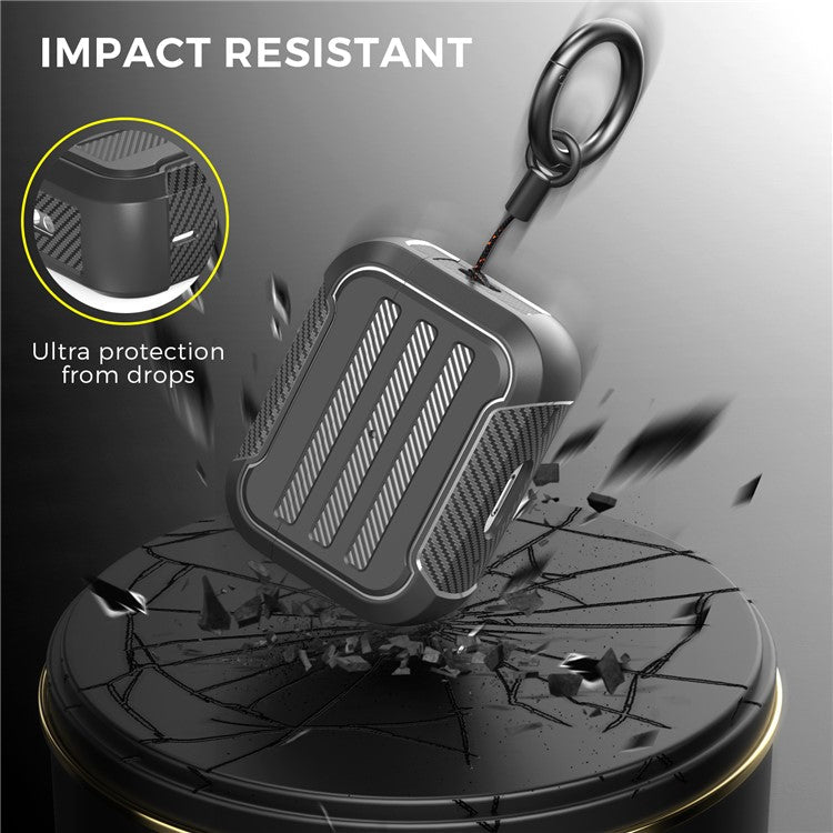 AHASTYLE PT115-PRO For AirPods Pro 2 Silicone Drop-proof Cover Split Type Bluetooth Earphone Protective Case - Black