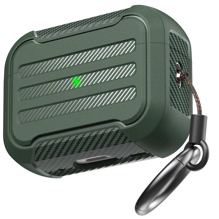 AHASTYLE PT115-PRO For AirPods Pro 2 Silicone Drop-proof Cover Split Type Bluetooth Earphone Protective Case - Green