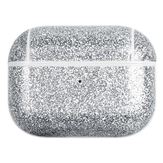 For AirPods Pro (Gen 2) (USB-C) / Pro 2 Charging Case Cover Bluetooth Earbuds Glitter PU+TPU Protective Case - Silver