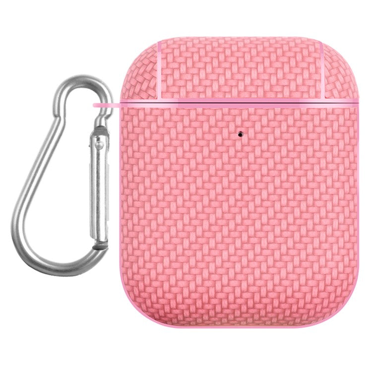 Earphone Case for Apple AirPods with Charging Case (2016) / (2019) / AirPods with Wireless Charging Case (2019) Leather Coated PC Cover - Pink