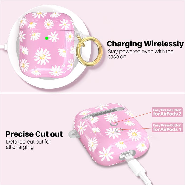 AHASTYLE PT-LC142-A-DY For AirPods with Wireless Charging Case (2019) / AirPods with Charging Case (2019) / (2016) Splittable Cover TPU Case - Pink