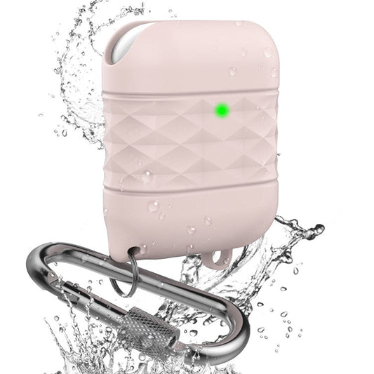 AHASTYLE PT79 For AirPods with Wireless Charging Case (2019) / AirPods with Charging Case (2019) / (2016) Anti-drop Cover Silicone Sleeve - Pink