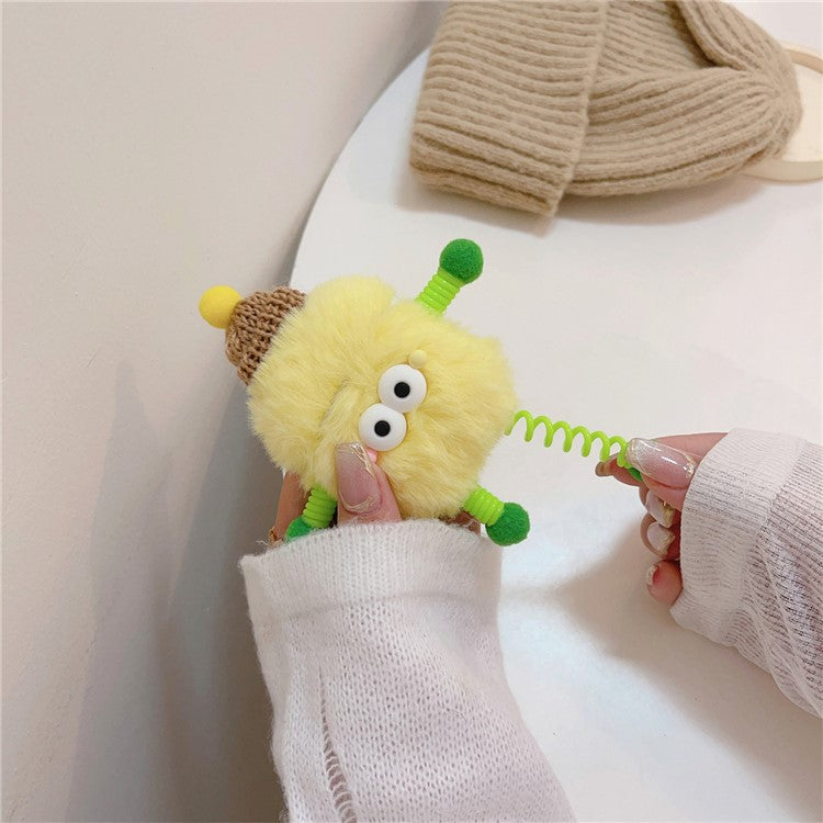For AirPods with Charging Case (2016) / (2019) / AirPods with Wireless Charging Case (2019) Protective Cover Cartoon Fur Warm Case