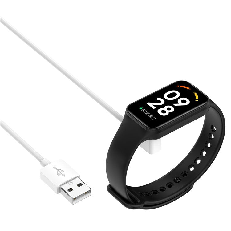 For Xiaomi Smart Band 9 NFC / 9 / 8 Active / 8 Pro / Redmi Band 2 Smart Watch Charger Magnetic USB Charging Cable - 100cm / White