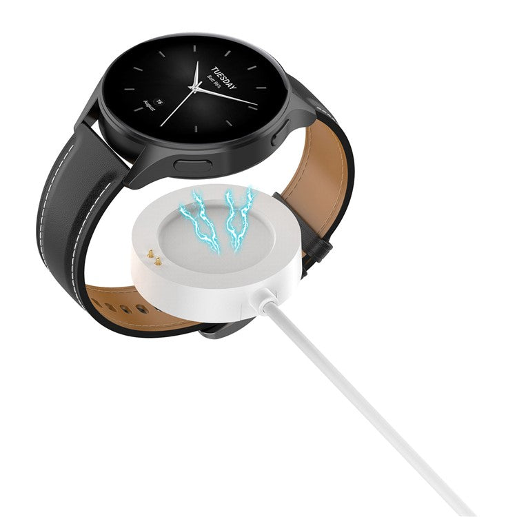 For Xiaomi Watch H1 / Watch 2 Pro / Watch S2 42mm 46mm Charger Dock 1m USB Magnetic Charging Cable Smartwatch Charger - White