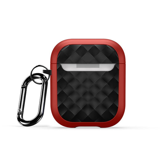 DUX DUCIS PECC Series for Apple AirPods with Charging Case (2016) / (2019) / AirPods with Wireless Charging Case (2019) Earbuds Cover - Red+Black