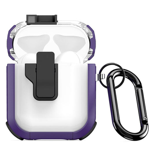 DUX DUCIS PECN Series for Apple AirPods with Wireless Charging Case (2019) / AirPods with Charging Case (2019) / (2016) Earphone Cover - Purple+Black