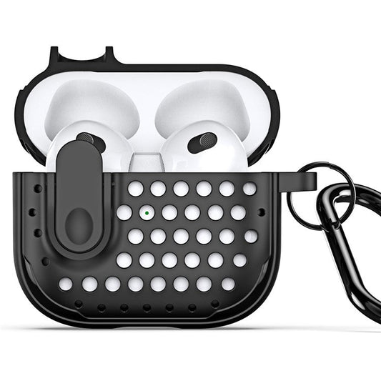 DUX DUCIS PECM Series for Apple AirPods Pro Earbuds Case with Lock Full Protective Shell - Black