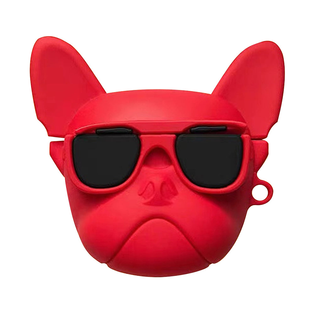 No.2 For Huawei FreeBuds 4i Dust-proof Silicone Case Cute Cartoon Earphone Protective Cover - Red Dog Head