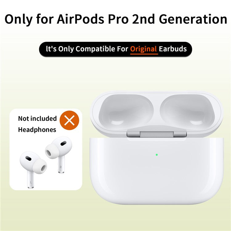 D03 For AirPods Pro 2 Charging Case 680mAh Wireless Charging Case with USB-C Charging Port