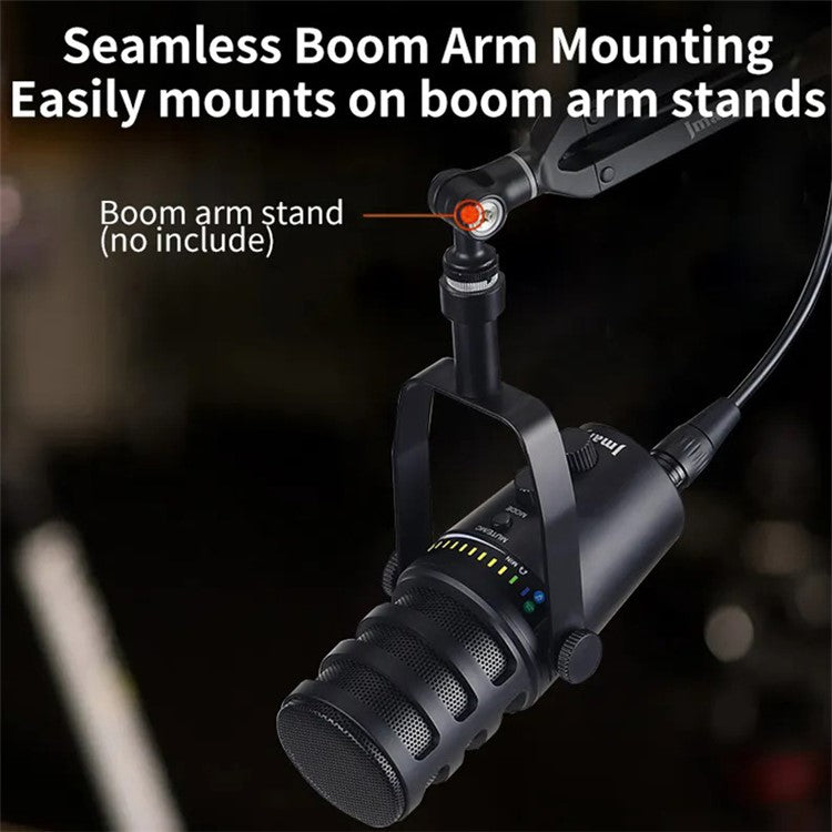 JMARY MC-PW12 USB Mic 360 Degree Rotating Zero Latency Desktop Microphone