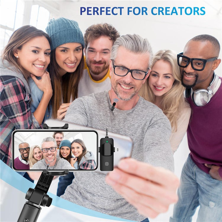 K15 3 in 1 Wireless Lavalier Microphone with Noise Reduction USB-C Microphone for Smartphone Computer Camera