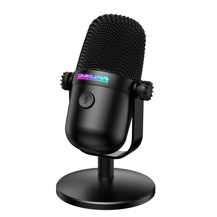 ONIKUMA M830 RGB Light Wired Condenser Microphone Noise Reduction Recording Gaming Desktop Mic