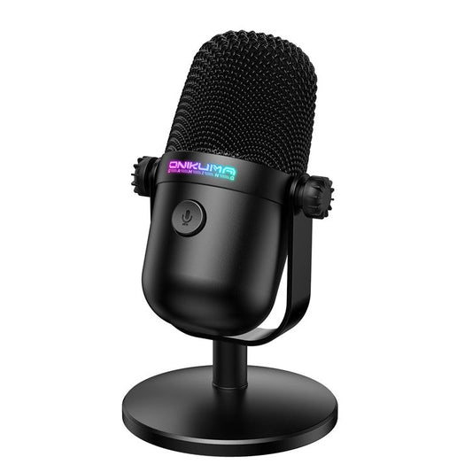 ONIKUMA M830 RGB Light Wired Condenser Microphone Noise Reduction Recording Gaming Desktop Mic