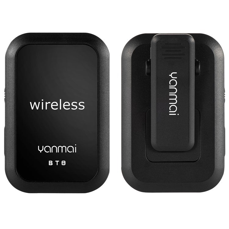 YANMAI BT8 Wireless Noise Reduction Microphone Bluetooth Lavalier Lapel Mic with Headphone