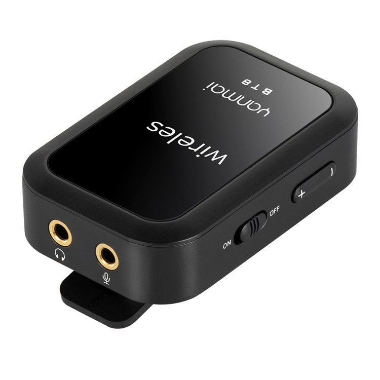 YANMAI BT8 Wireless Noise Reduction Microphone Bluetooth Lavalier Lapel Mic with Headphone