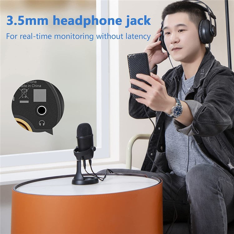 BOYA BY-CM5 USB Condenser Microphone Computer Laptop Cellphone Conference Voice Chat Mic