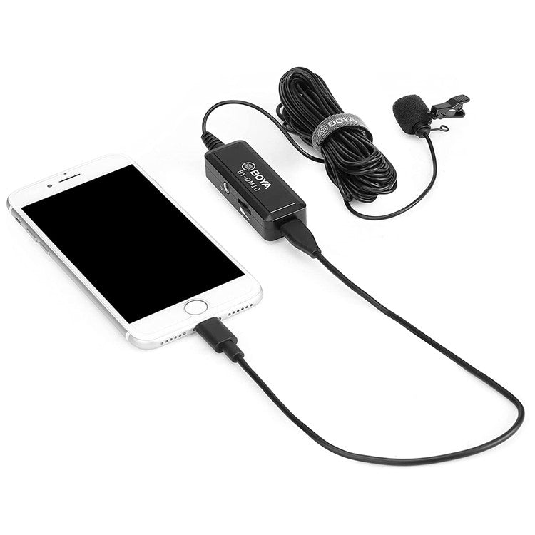BOYA BY-DM10 Digital Omnidirectional Clip-on Lavalier Lapel Microphone for Live Streaming Vlogging