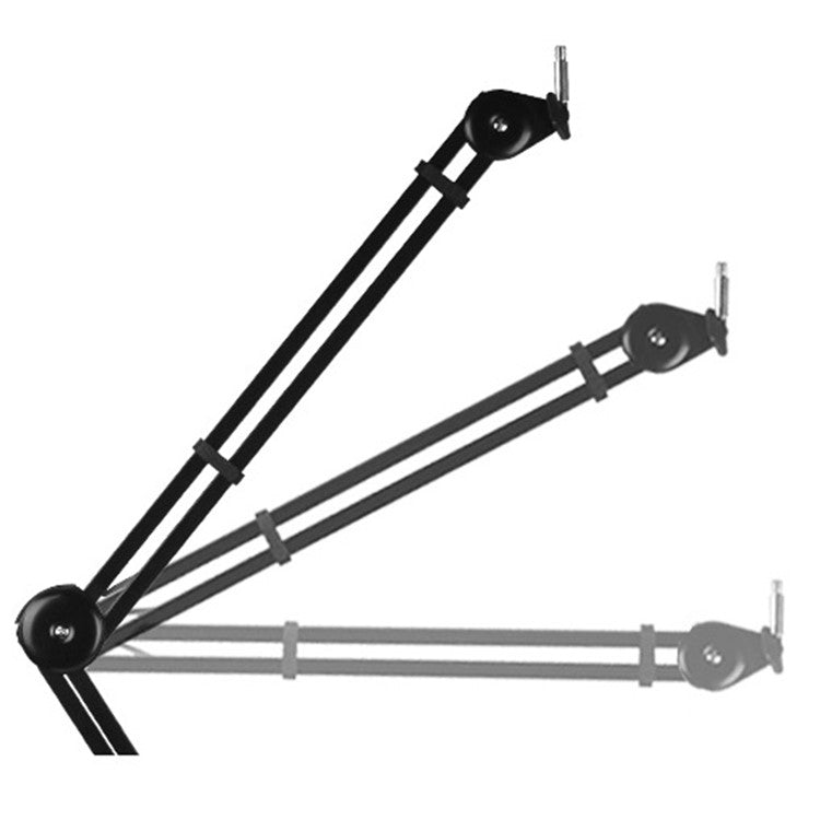 HSP38 104cm Adjustable Microphone Clip Holder Desktop 3 / 8 Inch Screw Connector Mic Bracket Mount Clamp - White