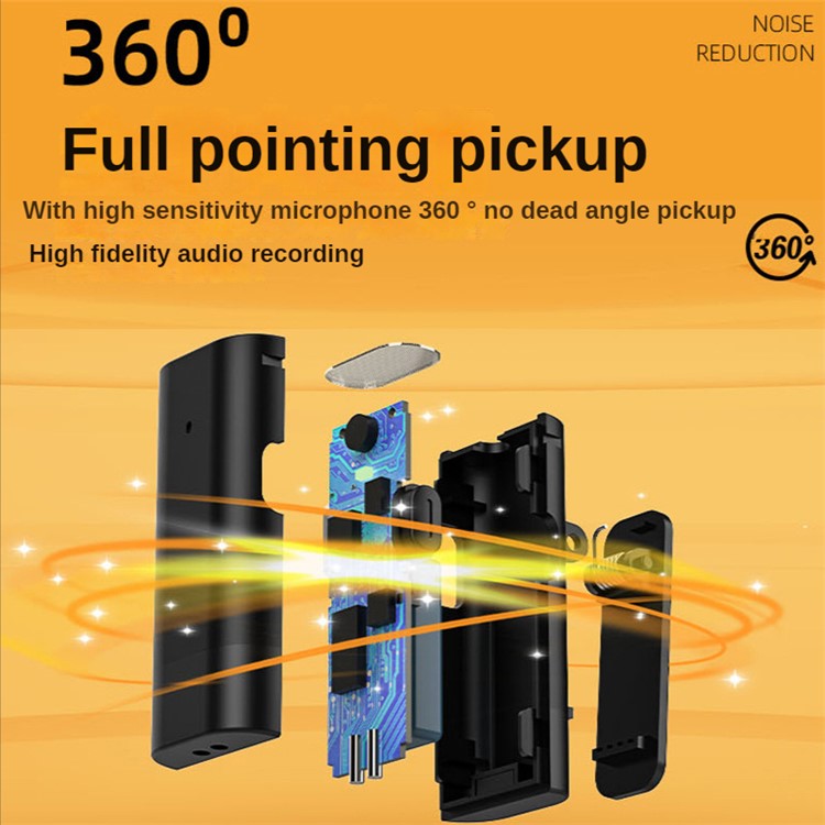 J66 Portable Wireless Microphone Set Lightweight Mini 2 Lavalier Mic + Receiver with Charging Case - Type-C Connector