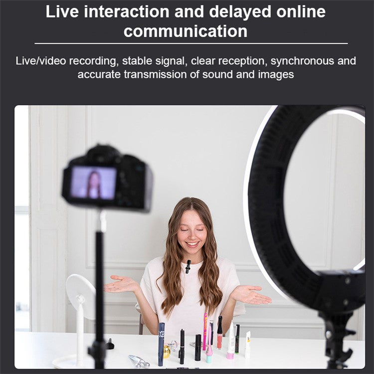 K3 Collar Clip Microphone Live Broadcast Noise Reduction Type-C Mini Wireless Mic, 1 Transmitter+1 Receiver