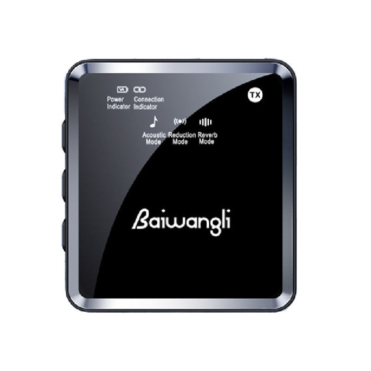 BAIWANGLI SX39 Collar Clip Mic for Type-C Live Broadcast Wireless Noise Canceling Microphone System, 2 Transmitter + 1 Receiver